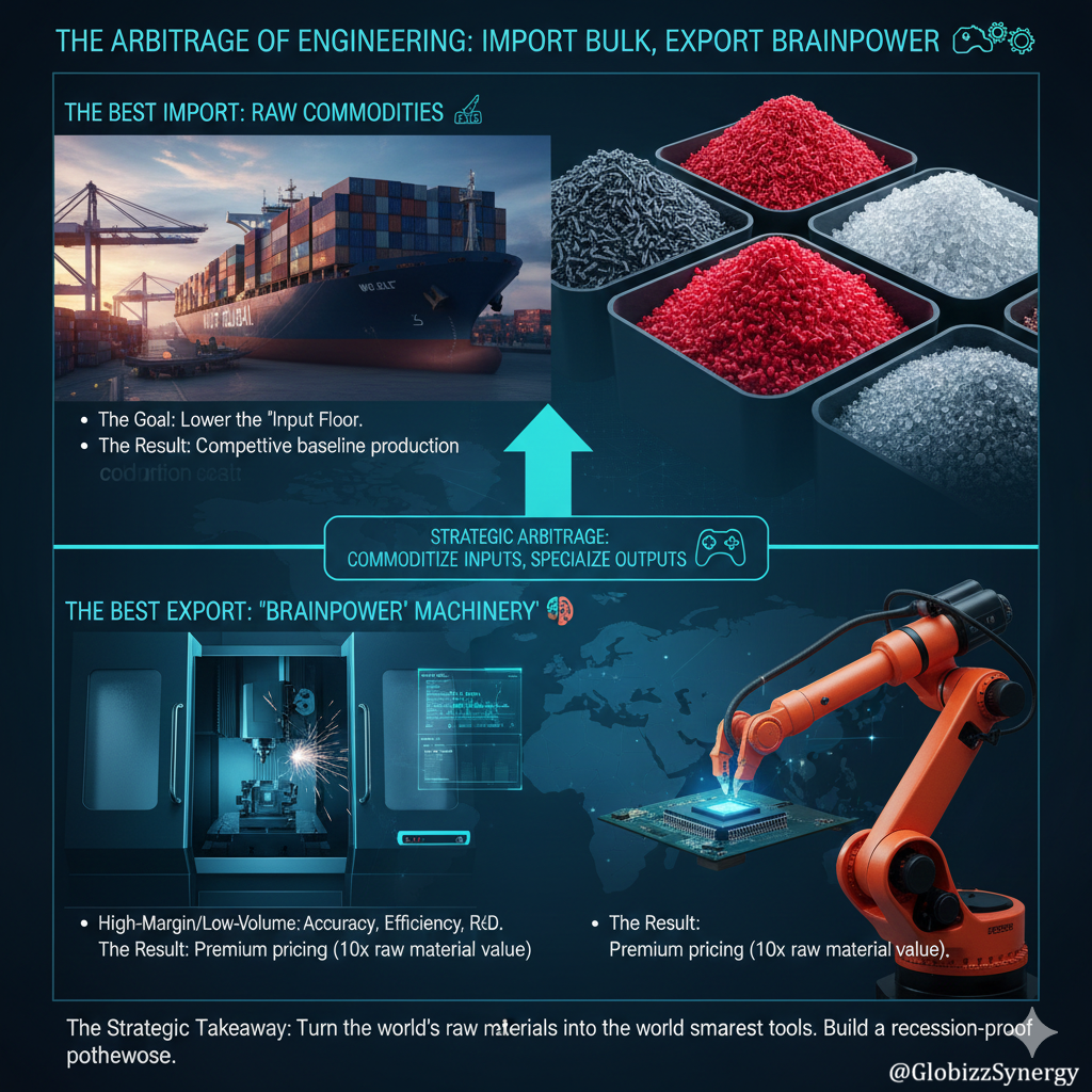 The Arbitrage of Engineering: Why the Best Manufacturers Import Bulk and Export Brainpower